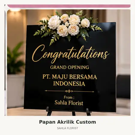 Papan Bunga Akrilik Gunung Bahagia Balikpapan